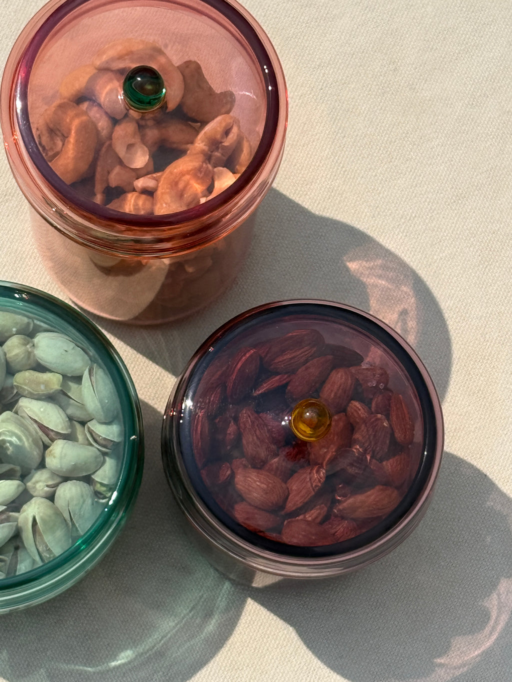 Tinted Glass Jar Set