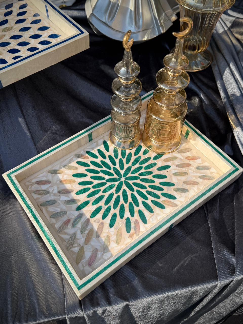 Emerald Sunburst Tray